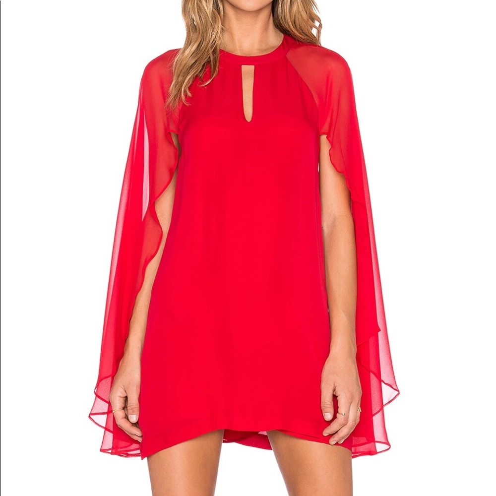 Parker Bernadette combo dress in poinsettia / red NWT - Picture 2 of 9